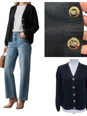 St. John Cardigan Medium Black